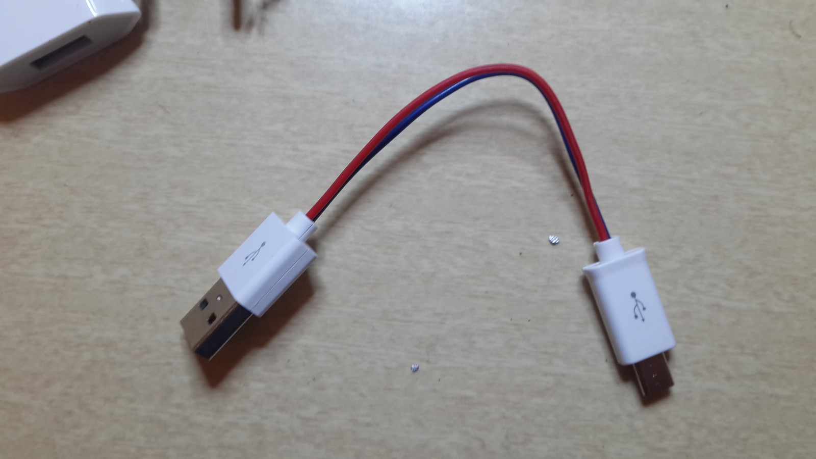 USB cable solder with plastic