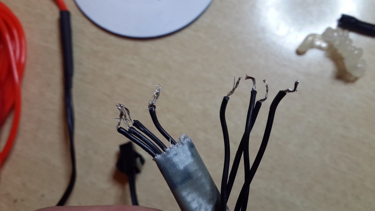 el-wire splitter de-soldered