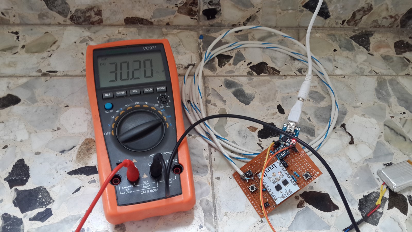 Solar power ESP8266 charging battery clouds