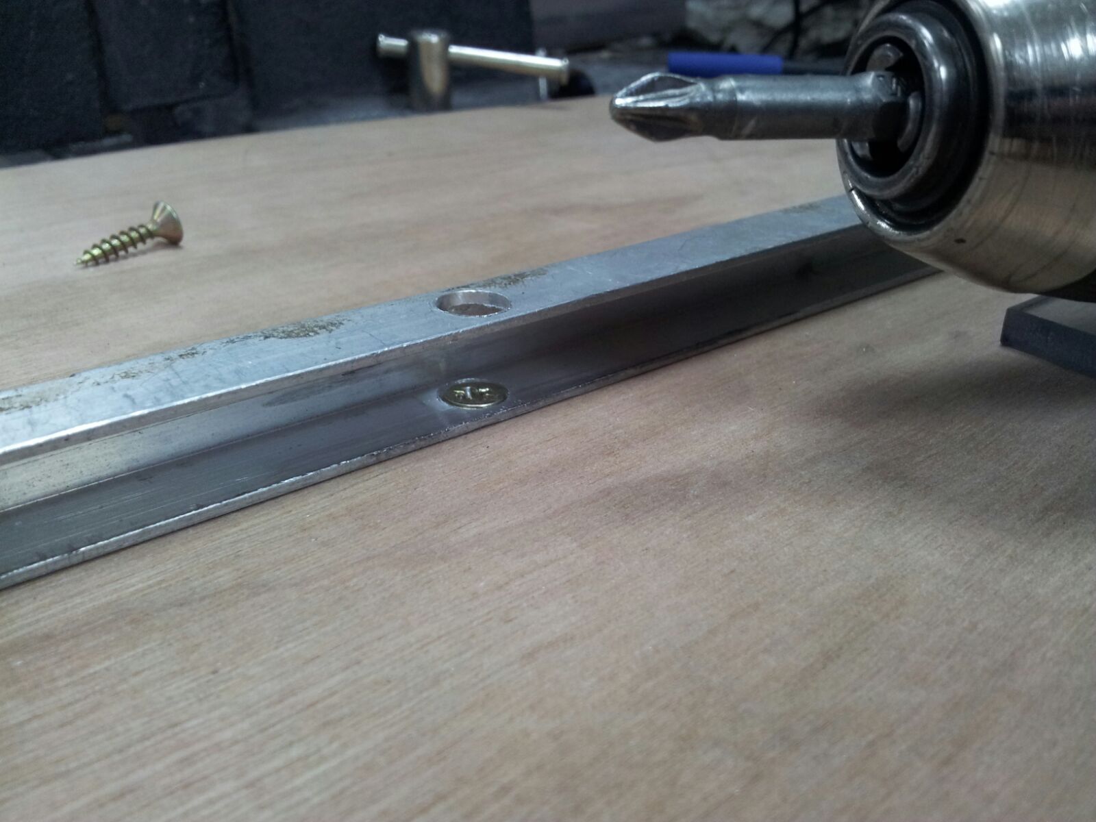 Door construction - wood perspex stepper motor 5
