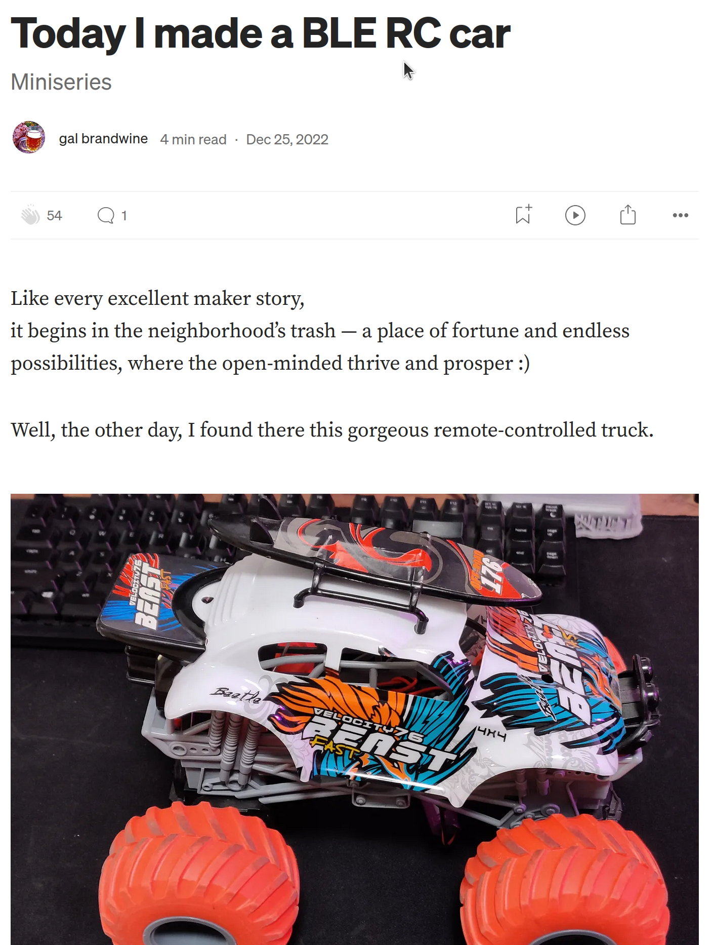 A Story of building an BLE RC car